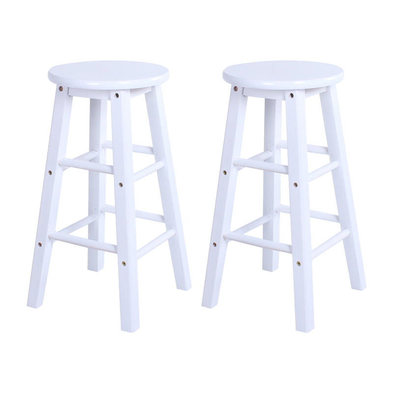 Taburete moderno de barra sin brazo sin espalda con pedal de madera con pedal de madera