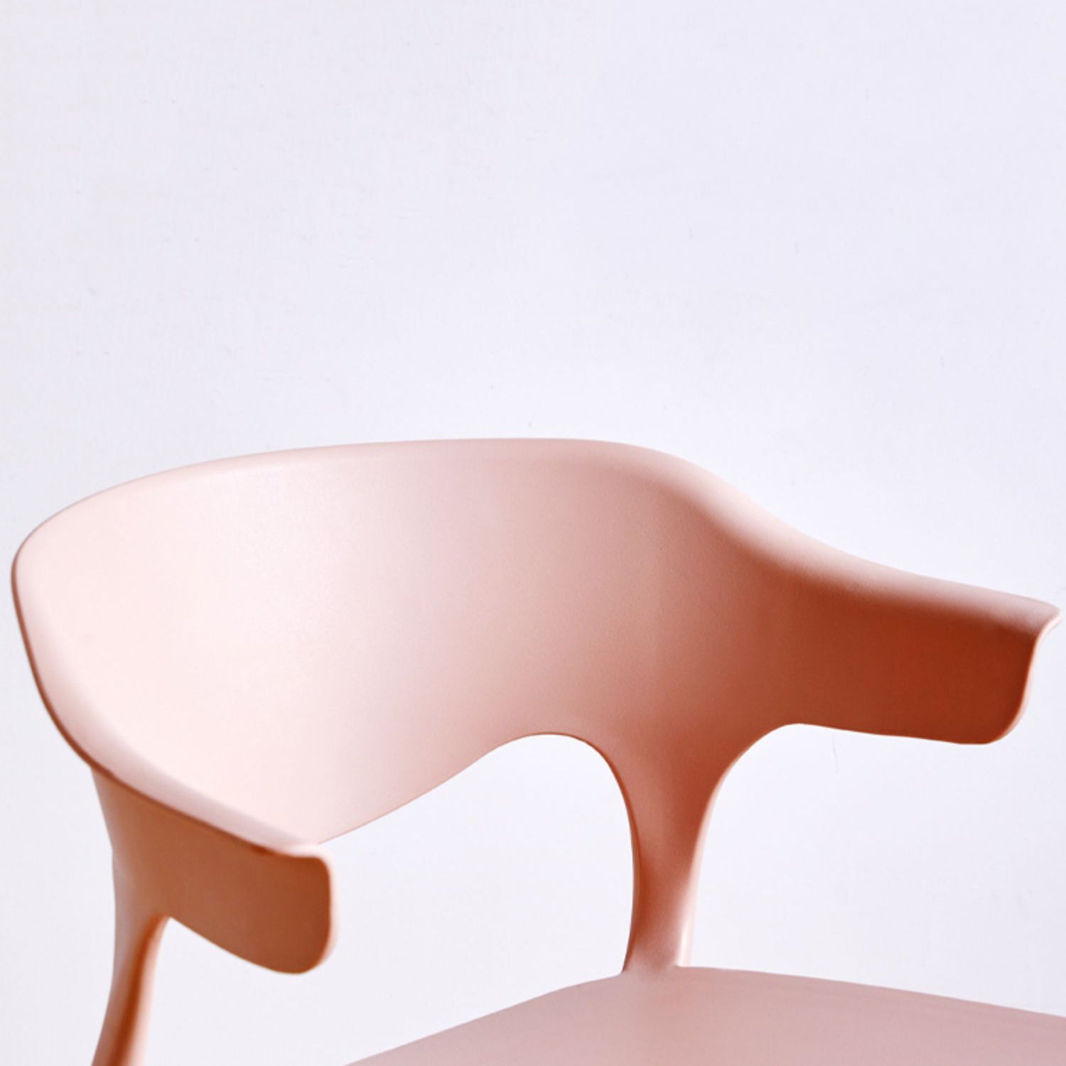 Scandinavia Style Bar-stool Plastic Legs Square Seat Barstool with Low Back for Kitchen