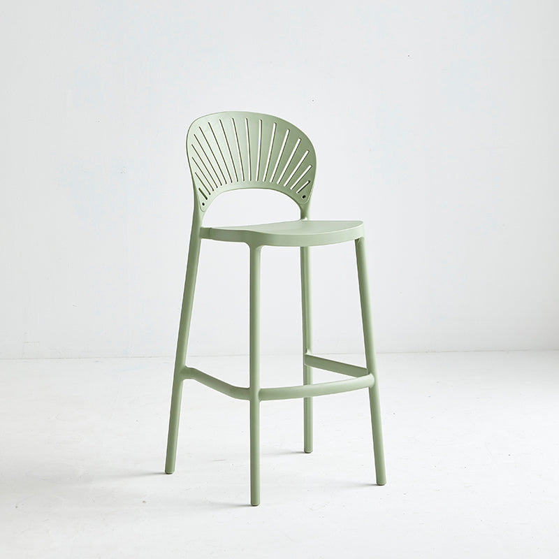 Nordic Plastic Stackable Counter Stools Macron Colorful Indoor Bar Stool with Plastic Seat