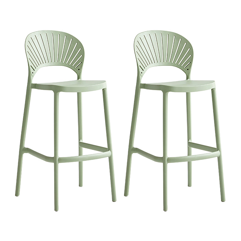 Nordic Plastic Stackable Counter Stools Macron Colorful Indoor Bar Stool with Plastic Seat