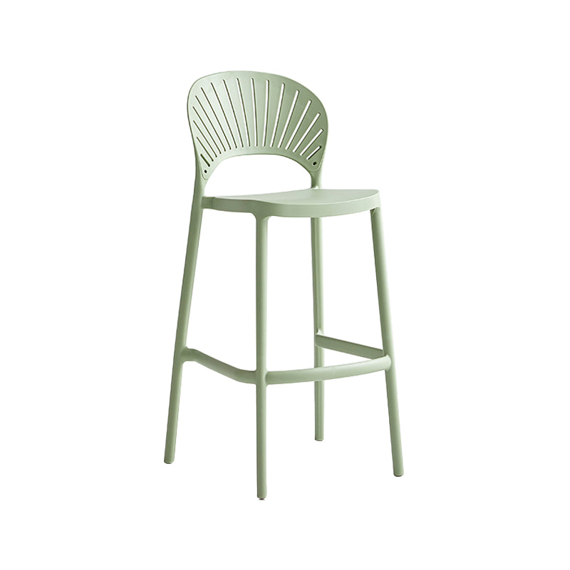 Nordic Plastic Stackable Counter Stools Macron Colorful Indoor Bar Stool with Plastic Seat