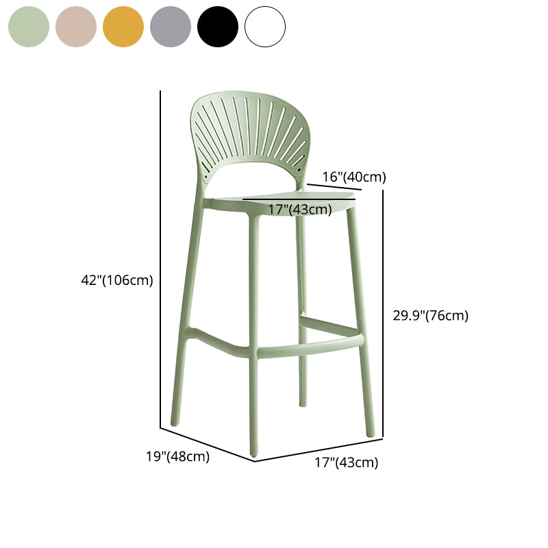 Nordic Plastic Stackable Counter Stools Macron Colorful Indoor Bar Stool with Plastic Seat