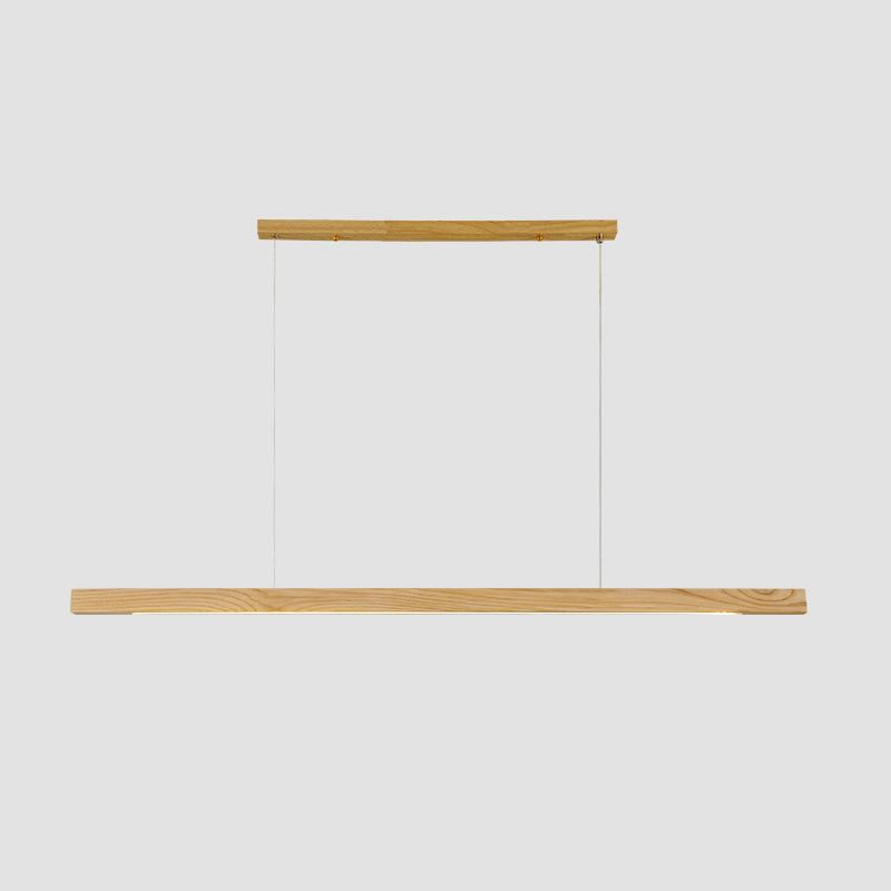 Contemporary Style Linear Shape Pendant Light Wood 1 Light Pendant Lighting Fixture