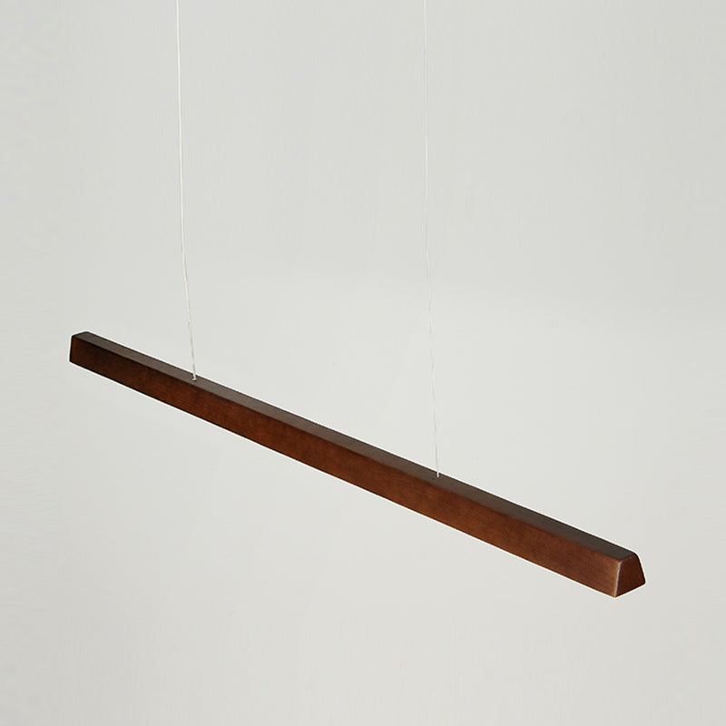 Contemporary Style Linear Shape Pendant Light Wood 1 Light Pendant Lighting Fixture
