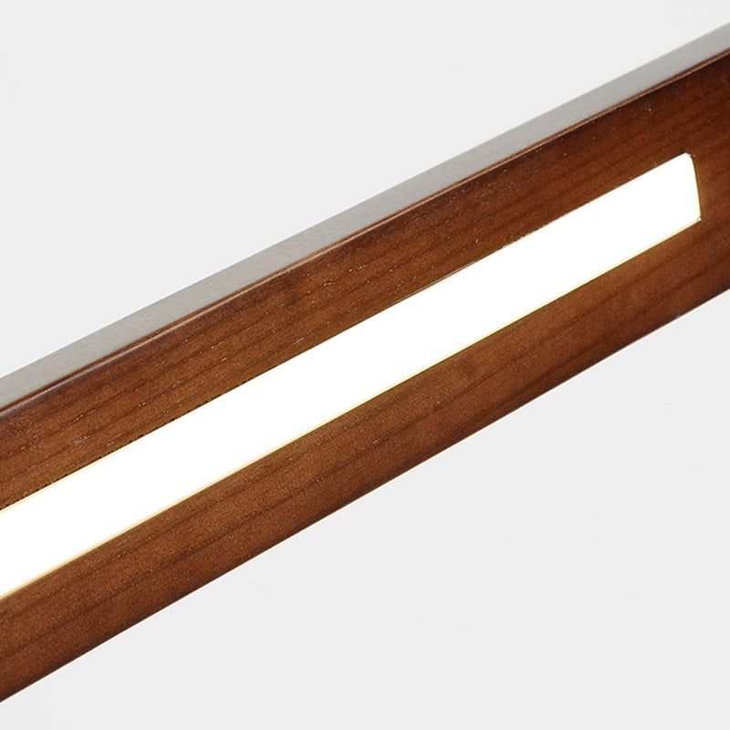 Contemporary Style Linear Shape Pendant Light Wood 1 Light Pendant Lighting Fixture