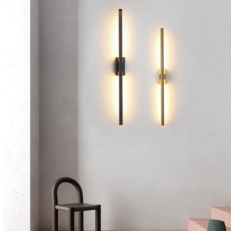 1 Light Linear Wall Mounted Lamps Modern Style Metal Wall Sconce Lights