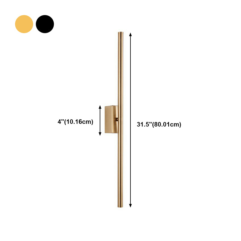 1 Light Linear Wall Mounted Lamps Modern Style Metal Wall Sconce Lights