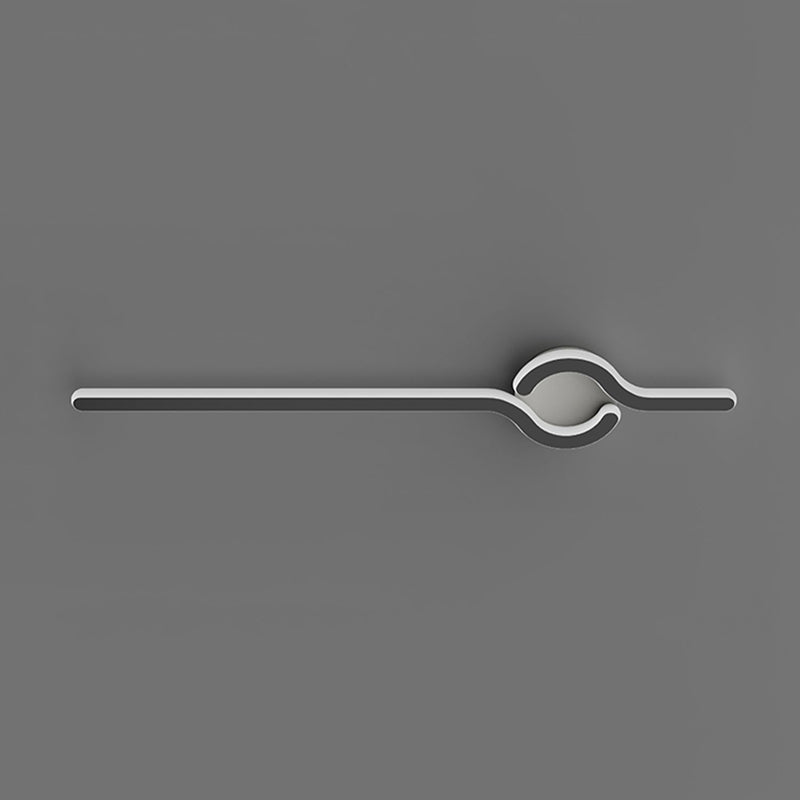 Linear Shape Metal Wall Sconce Modern Single Light Wall Mount Lighting