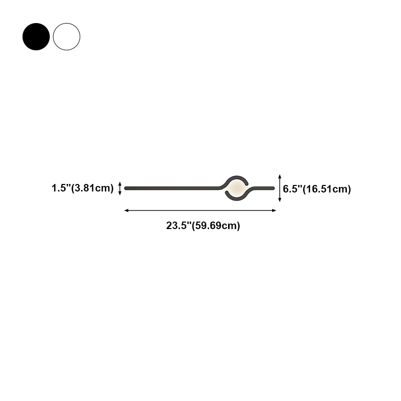Linear Shape Metal Wall Sconce Modern Single Light Wall Mount Lighting