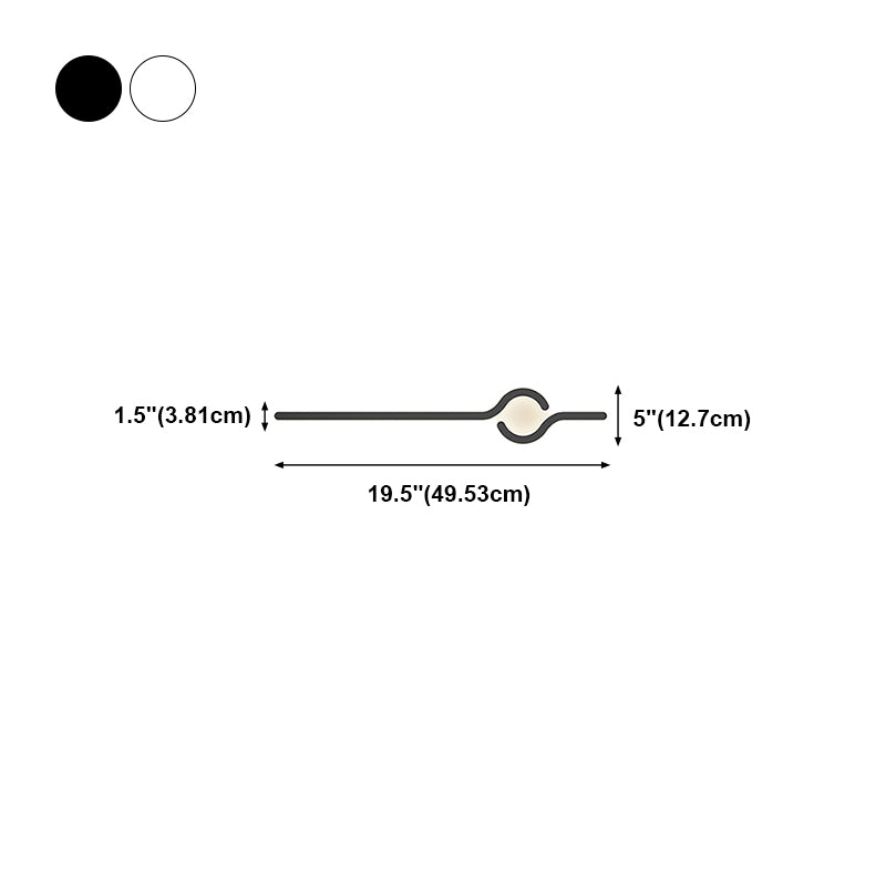 Linear Shape Metal Wall Sconce Modern Single Light Wall Mount Lighting