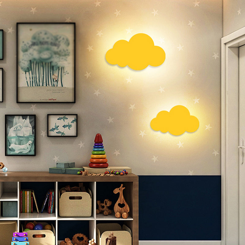 Metal Cloud Sconce Lights Modern Style 1 Light Wall Lighting Fixtures