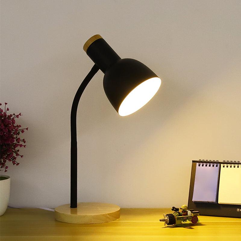 Modern Style Bell Shape Night Table Lamp Metal 1-Light Table Light