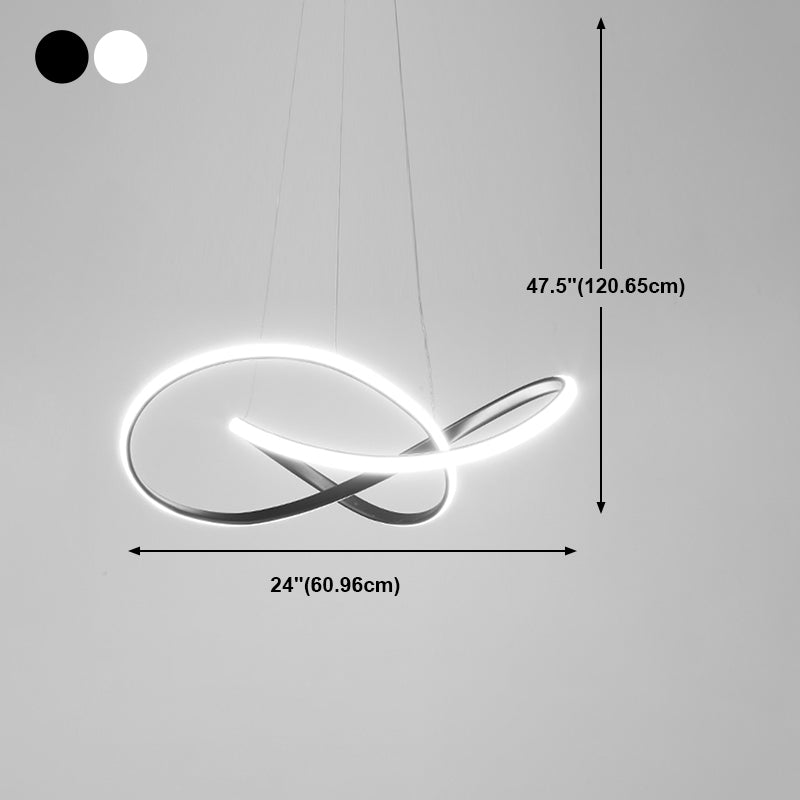 Zeitgenössische Streifenformheizen Kronleuchter Metall 1-Licht-Anhängerbeleuchtung