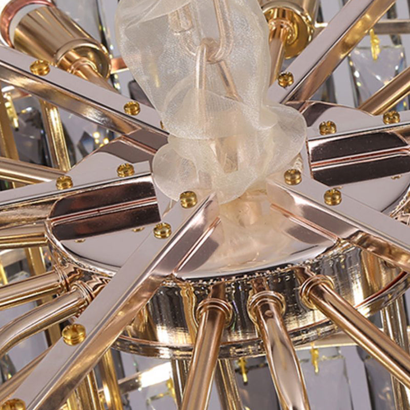 Moderne Stil Geometrieform Anhänger Kronleuchter Kristall Kronleuchter Lichter in Grau