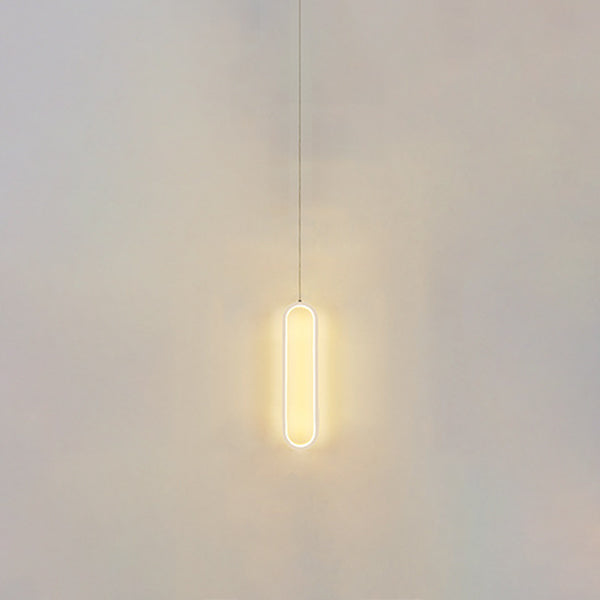 1 Light Linear Hanging Pendant Modern Style Metal Hanging Lighting for Dining Room