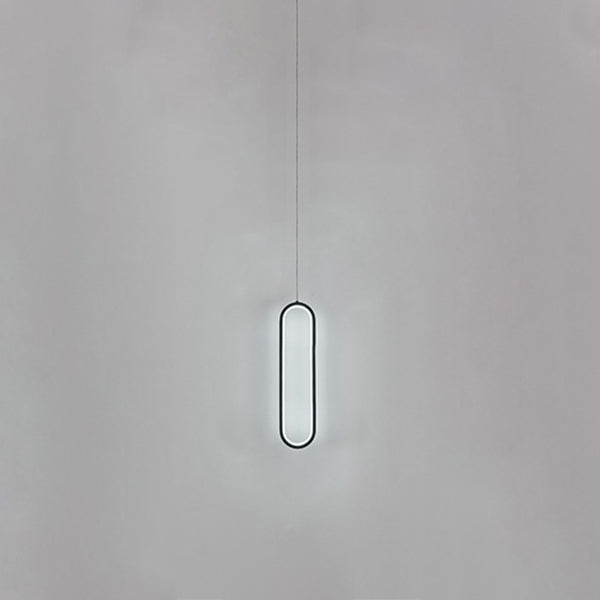 1 Light Linear Hanging Pendant Modern Style Metal Hanging Lighting for Dining Room