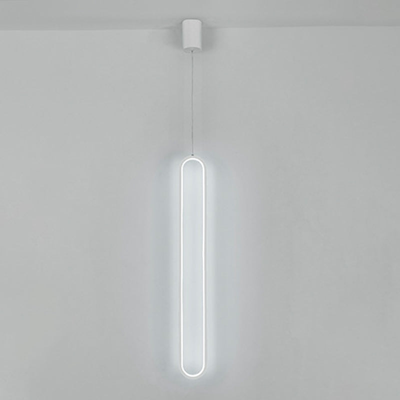 1 Light Linear Hanging Pendant Modern Style Metal Hanging Lighting for Dining Room