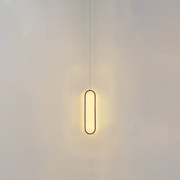 1 Light Linear Hanging Pendant Modern Style Metal Hanging Lighting for Dining Room