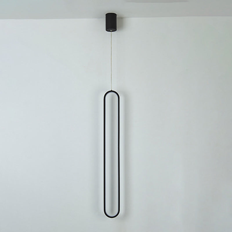 1 Light Linear Hanging Pendant Modern Style Metal Hanging Lighting for Dining Room