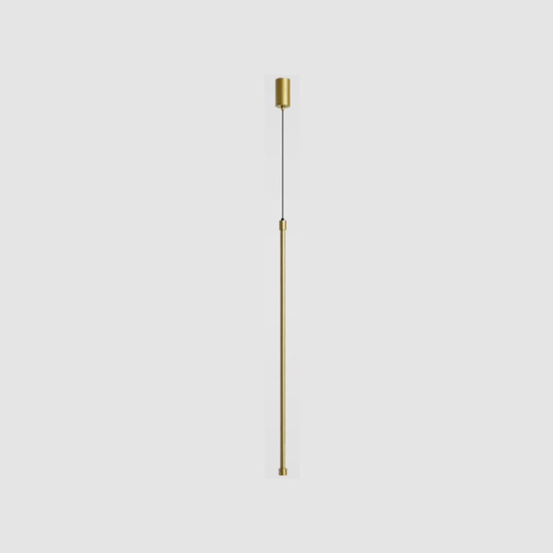 1 Light Linear Hanging Pendant Modern Style Metal Hanging Lighting for Bedside