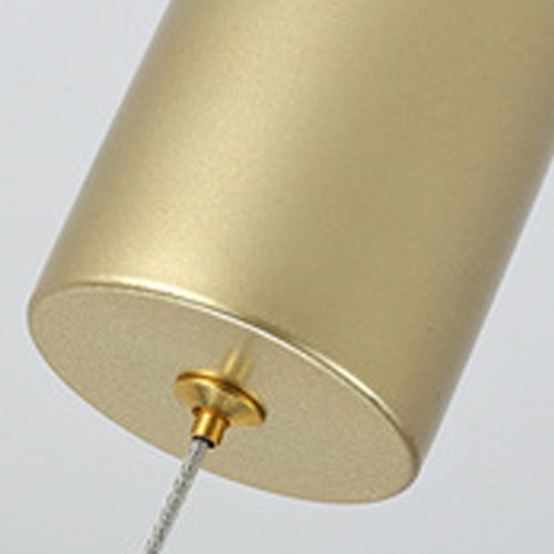 1 Light Linear Hanging Pendant Modern Style Metal Hanging Lighting for Bedside