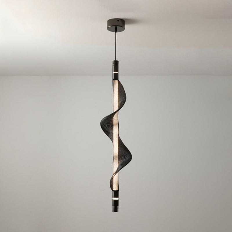 Acrylique linéaire éclairage suspendu moderne style 1 tête suspendue à la tête pour chambre à coucher