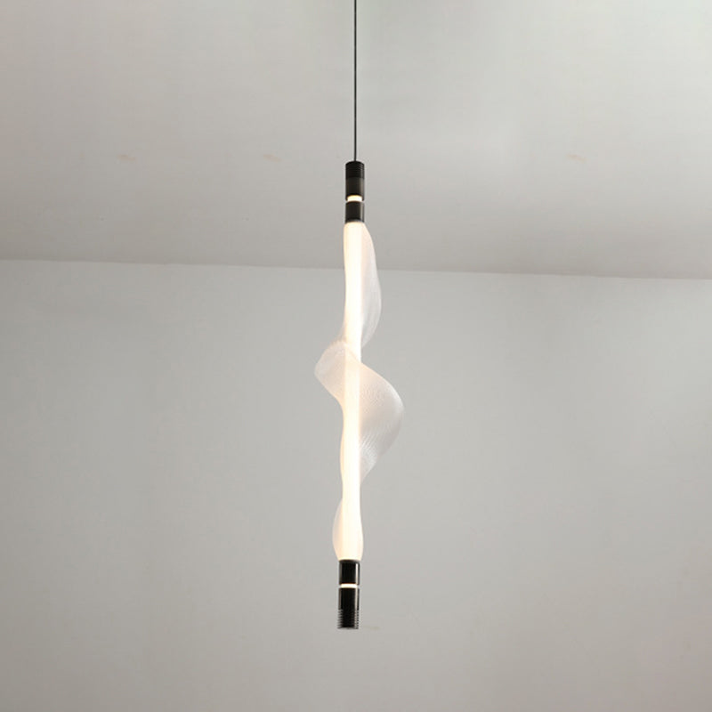 Acrylique linéaire éclairage suspendu moderne style 1 tête suspendue à la tête pour chambre à coucher