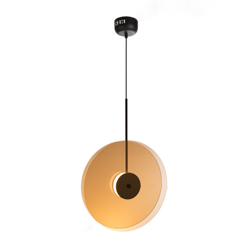 Éclairage encerclant le pendentif éclairage moderne en verre moderne 1 lampe à LED Light Light en noir