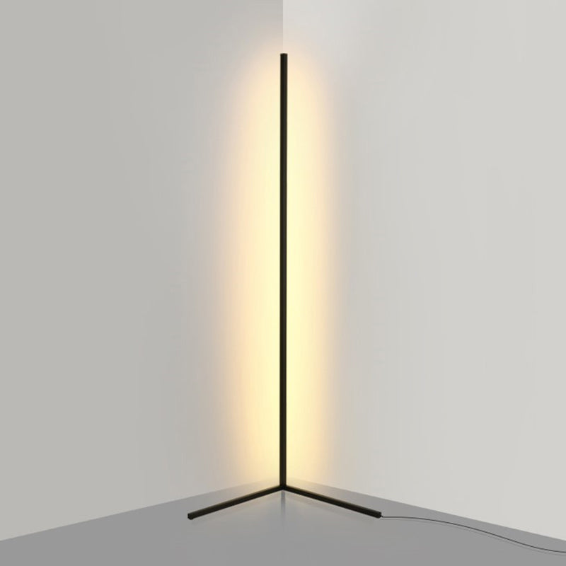 Forma geométrica Luz de piso de metal Estilo moderno 1 Luz de luz de luz en negro