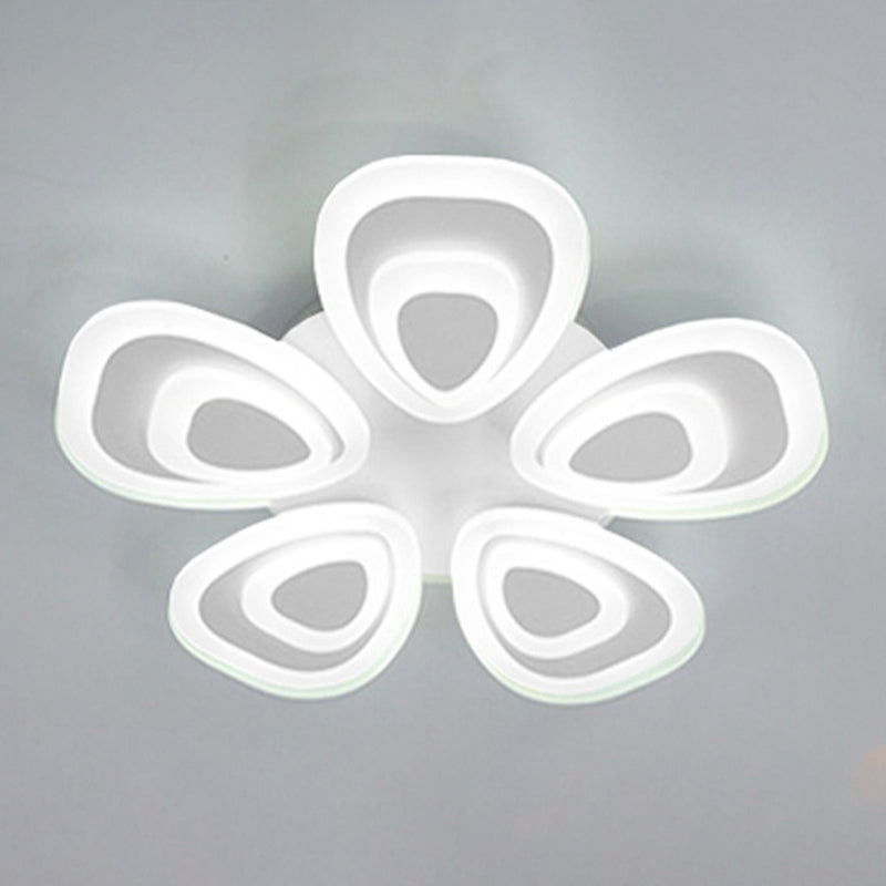 Water Droplets Shape Ceiling Lamp Minimalist LED Ceiling Mount Light with Acrylic Shade