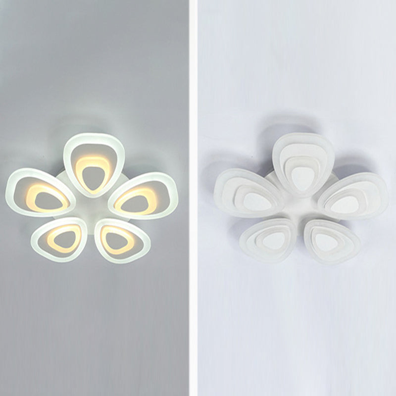 Water Droplets Shape Ceiling Lamp Minimalist LED Ceiling Mount Light with Acrylic Shade