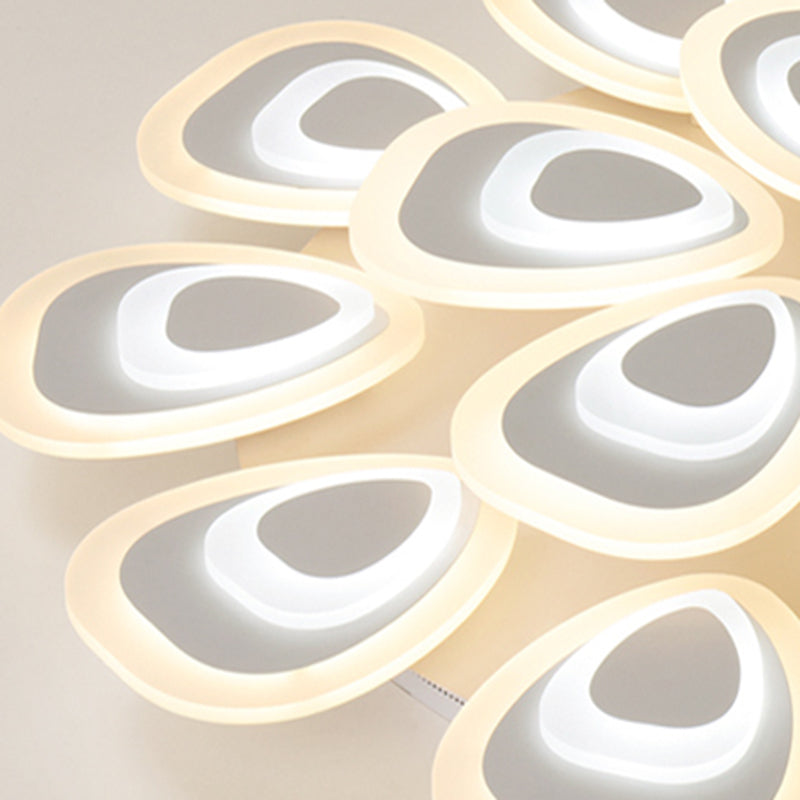Water Droplets Shape Ceiling Lamp Minimalist LED Ceiling Mount Light with Acrylic Shade