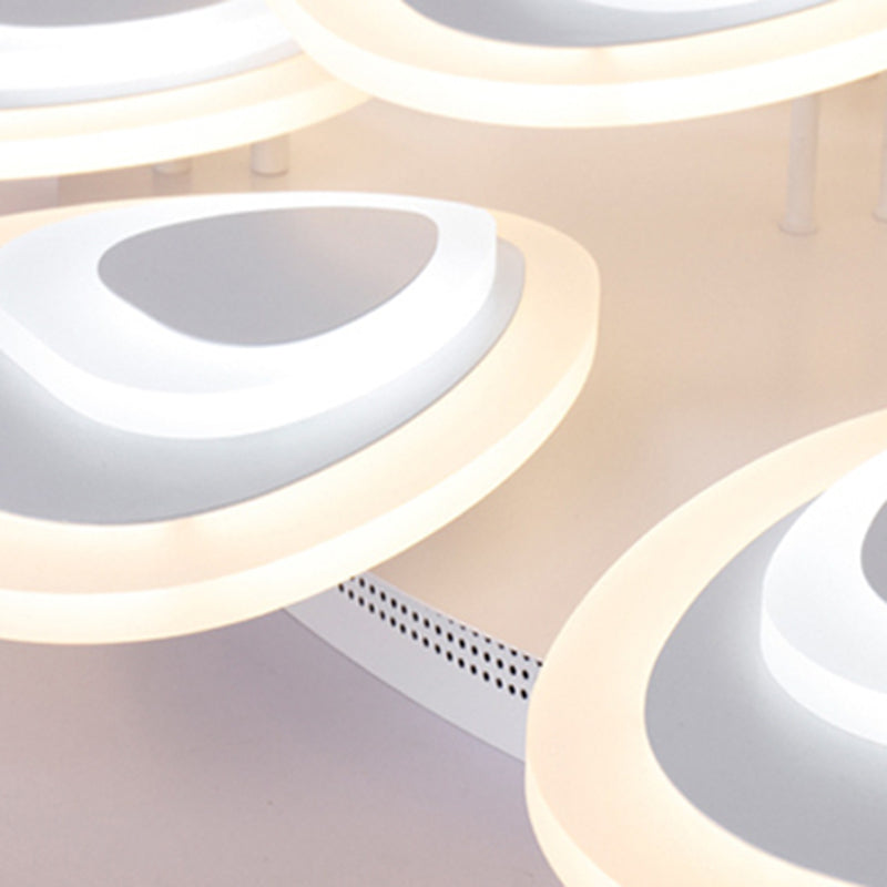 Water Droplets Shape Ceiling Lamp Minimalist LED Ceiling Mount Light with Acrylic Shade