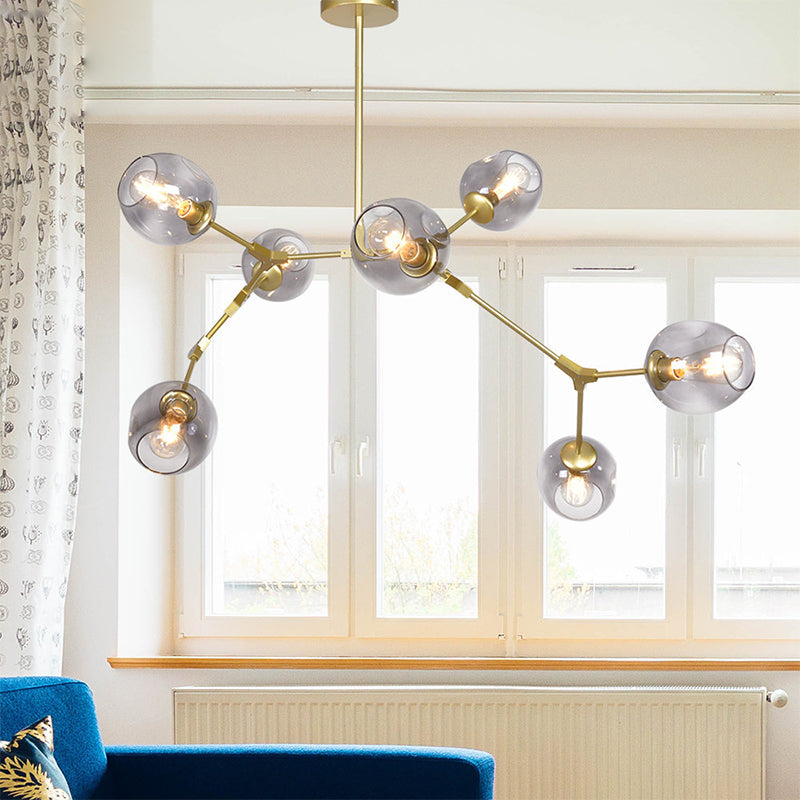 Nordic Modo Glass Chandelier Living Room Adjustable Hanging Light Fixture