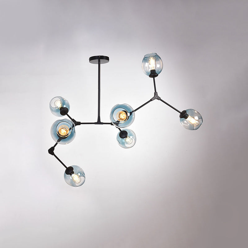 Nordic Modo Glass Chandelier Living Room Adjustable Hanging Light Fixture
