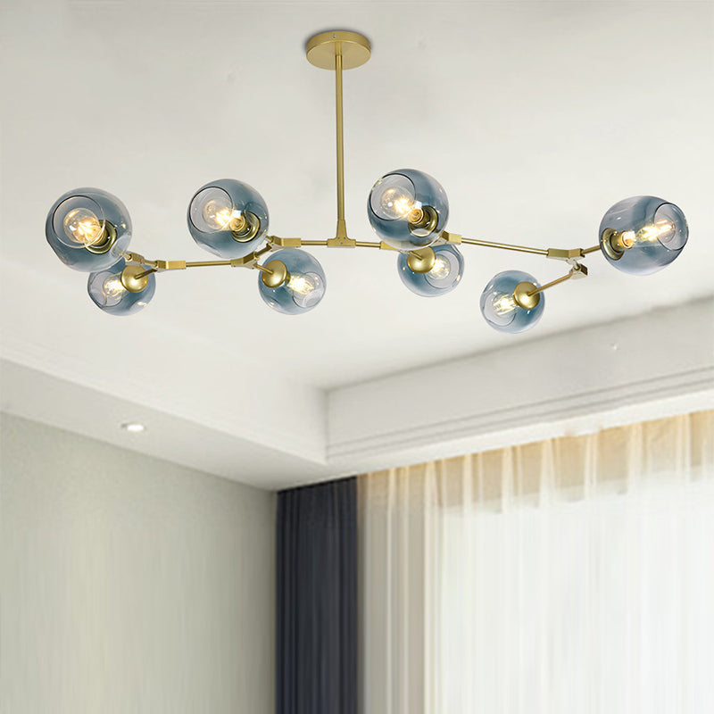 Nordic Modo Glass Chandelier Living Room Adjustable Hanging Light Fixture