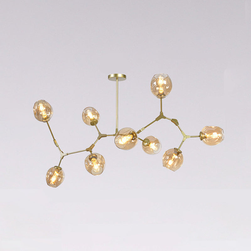 Nordic Modo Glass Chandelier Living Room Adjustable Hanging Light Fixture