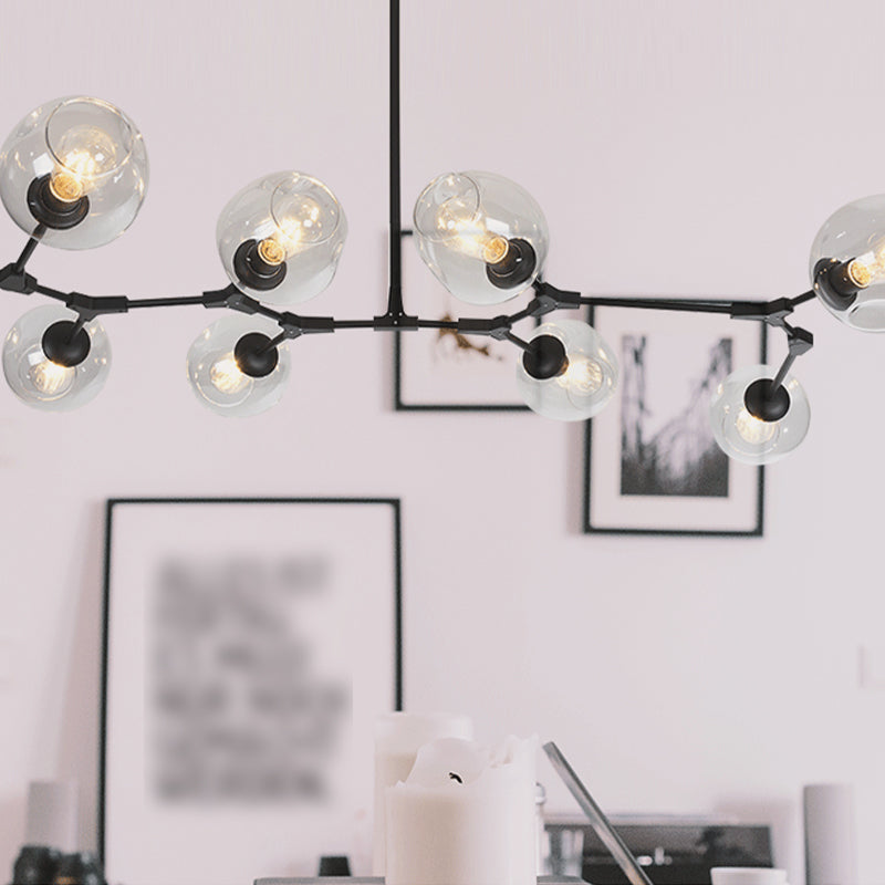 Nordic Modo Glass Chandelier Living Room Adjustable Hanging Light Fixture