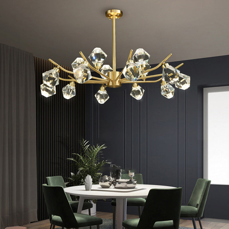 Nordic Multi Light Crystal Chandelier Light Fixtures Restaurant Hanging Chandelier