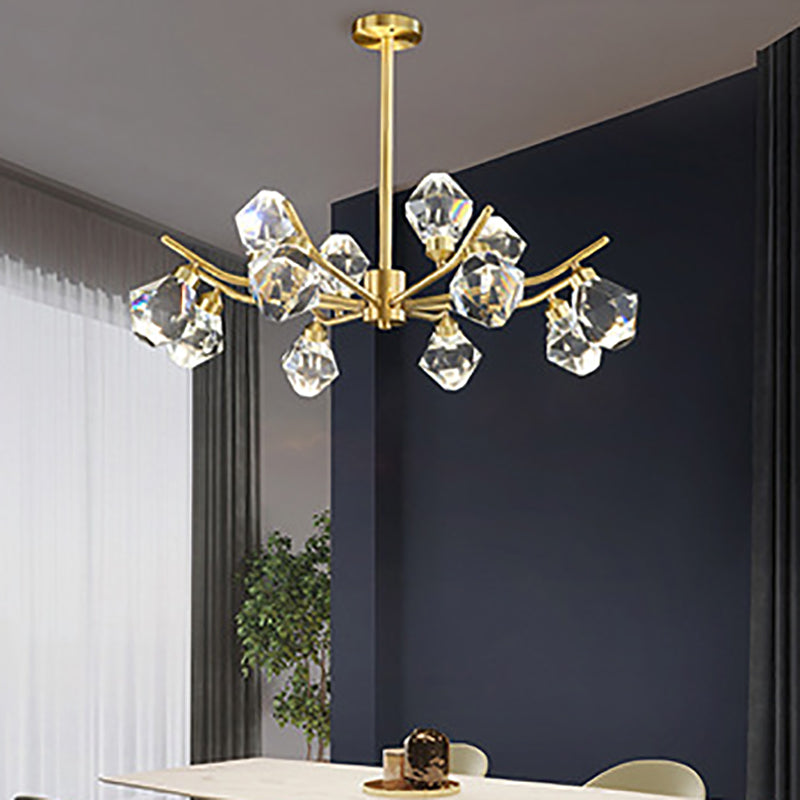 Nordic Multi Light Crystal Chandelier Light Fixtures Restaurant Hanging Chandelier