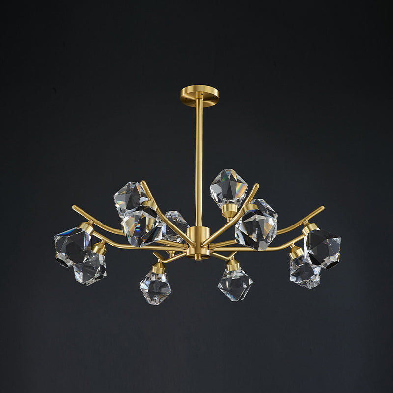 Nordic Multi Light Crystal Chandelier Light Fixtures Restaurant Hanging Chandelier