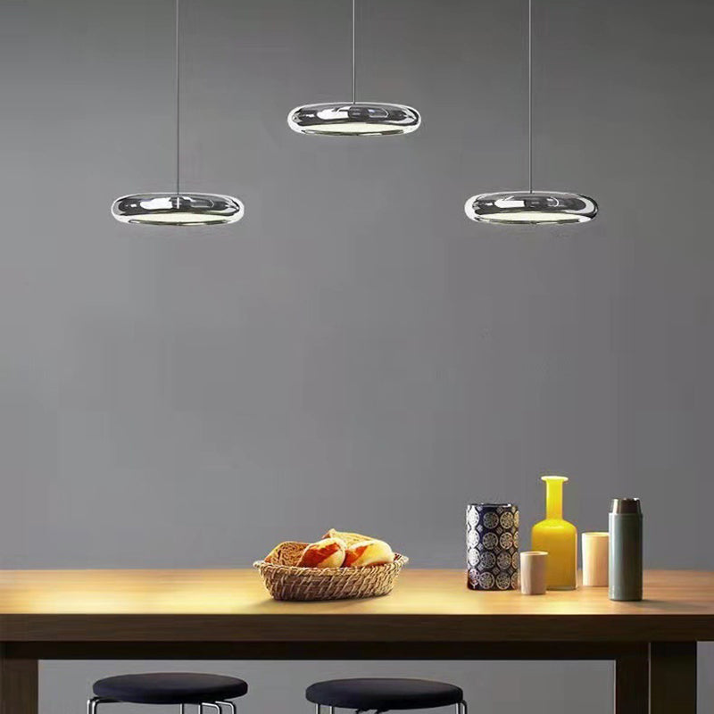 Simplicité Suspension à LED circulaire lampe à manger en métal