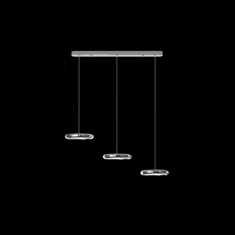 Simplicité Suspension à LED circulaire lampe à manger en métal