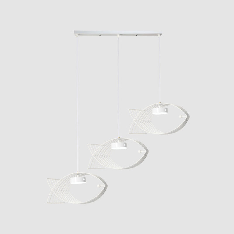 Luz colgante de pescado artístico Minimalista Metal Comedor LED LECHE