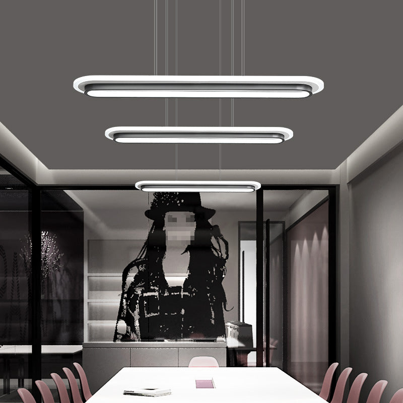 Lámpara colgante de LED de elipse minimalista comedor acrílico lámpara colgante