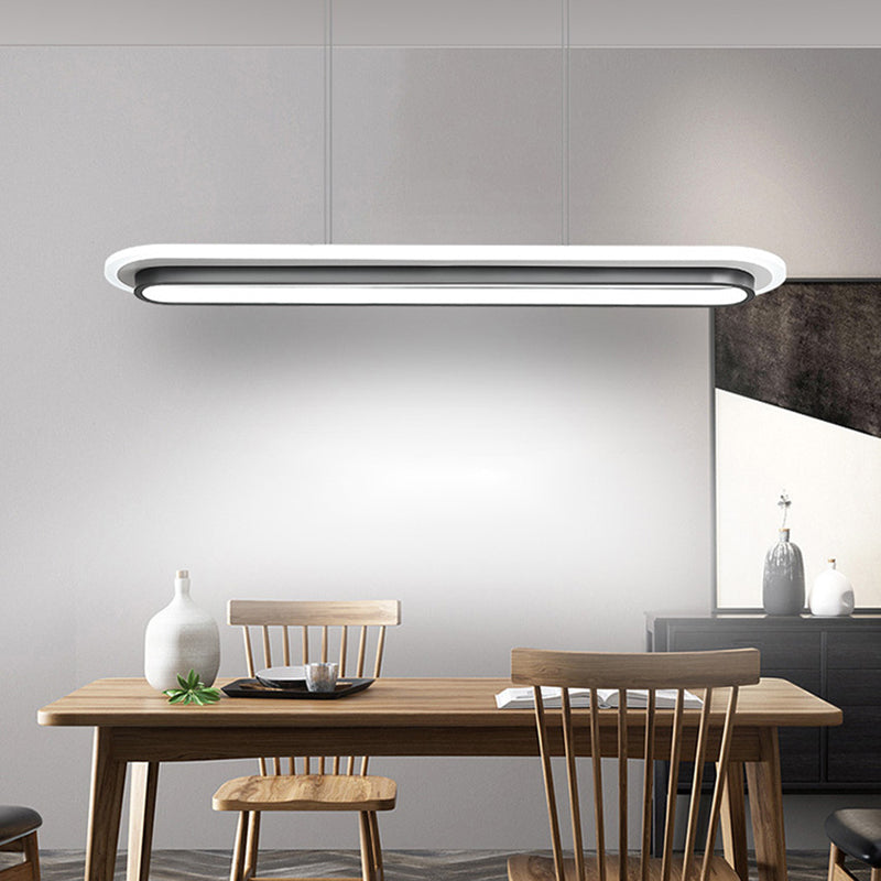 Lámpara colgante de LED de elipse minimalista comedor acrílico lámpara colgante