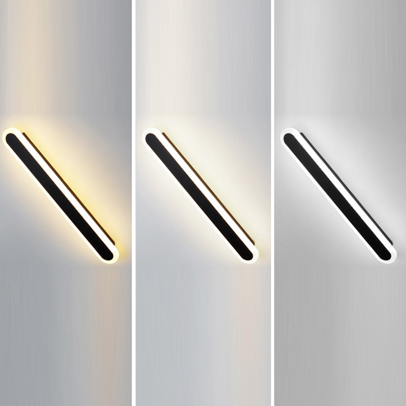 Strip Shape Wall Sconce Contemporary Wall Mounted Light Fixture for Sitting Room