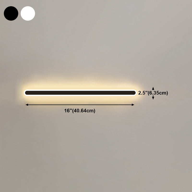 Strip Shape Wall Sconce Contemporary Wall Mounted Light Fixture for Sitting Room