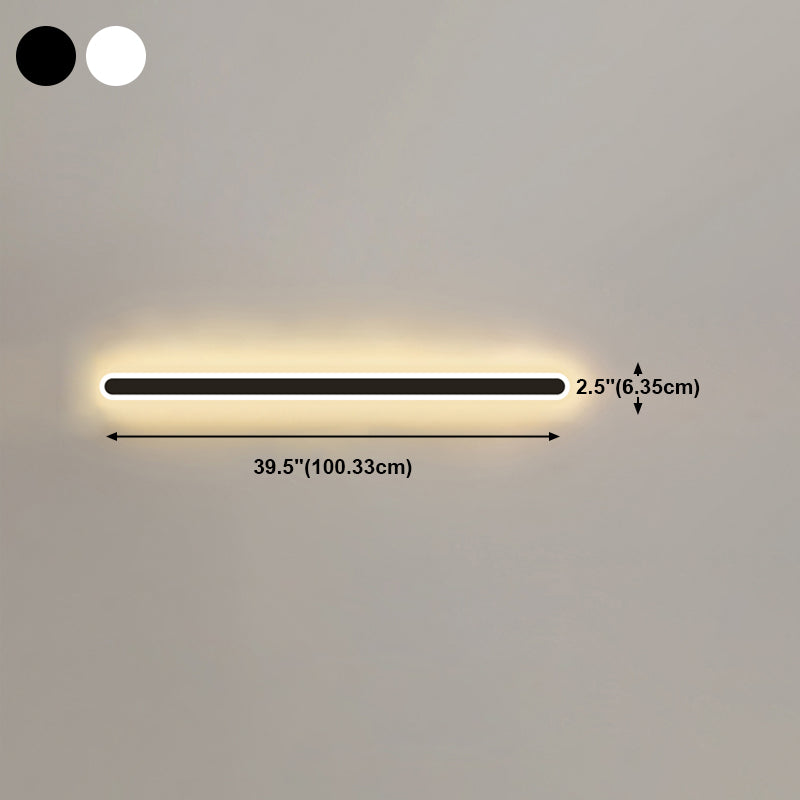Strip Shape Wall Sconce Contemporary Wall Mounted Light Fixture for Sitting Room