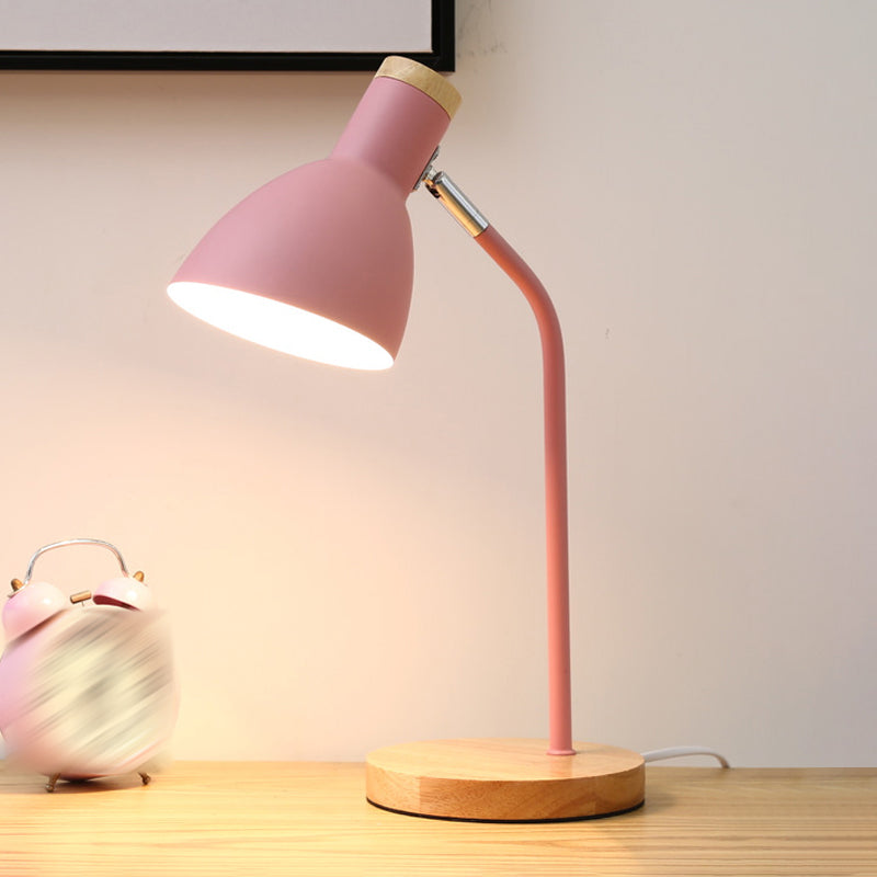 Dome Shape Table Lamp Macaron Simplicity Style Metal Bedroom Table Light for Bedroom